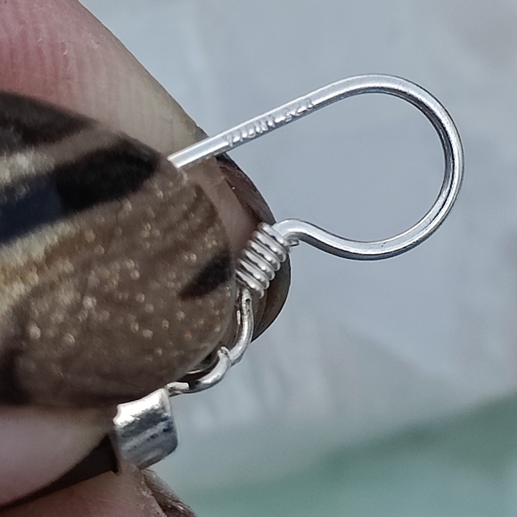 Sterling Silver Labradorite Earings - Picture 3 of 6